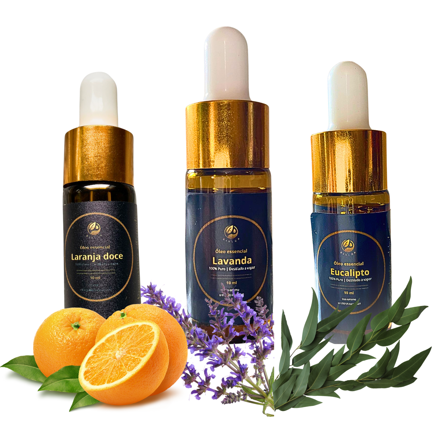Pack Relax Aromaterapia – Lavanda + Laranja Doce + Eucalipto (3×10 ml) – 100% Óleos Essenciais Naturais
